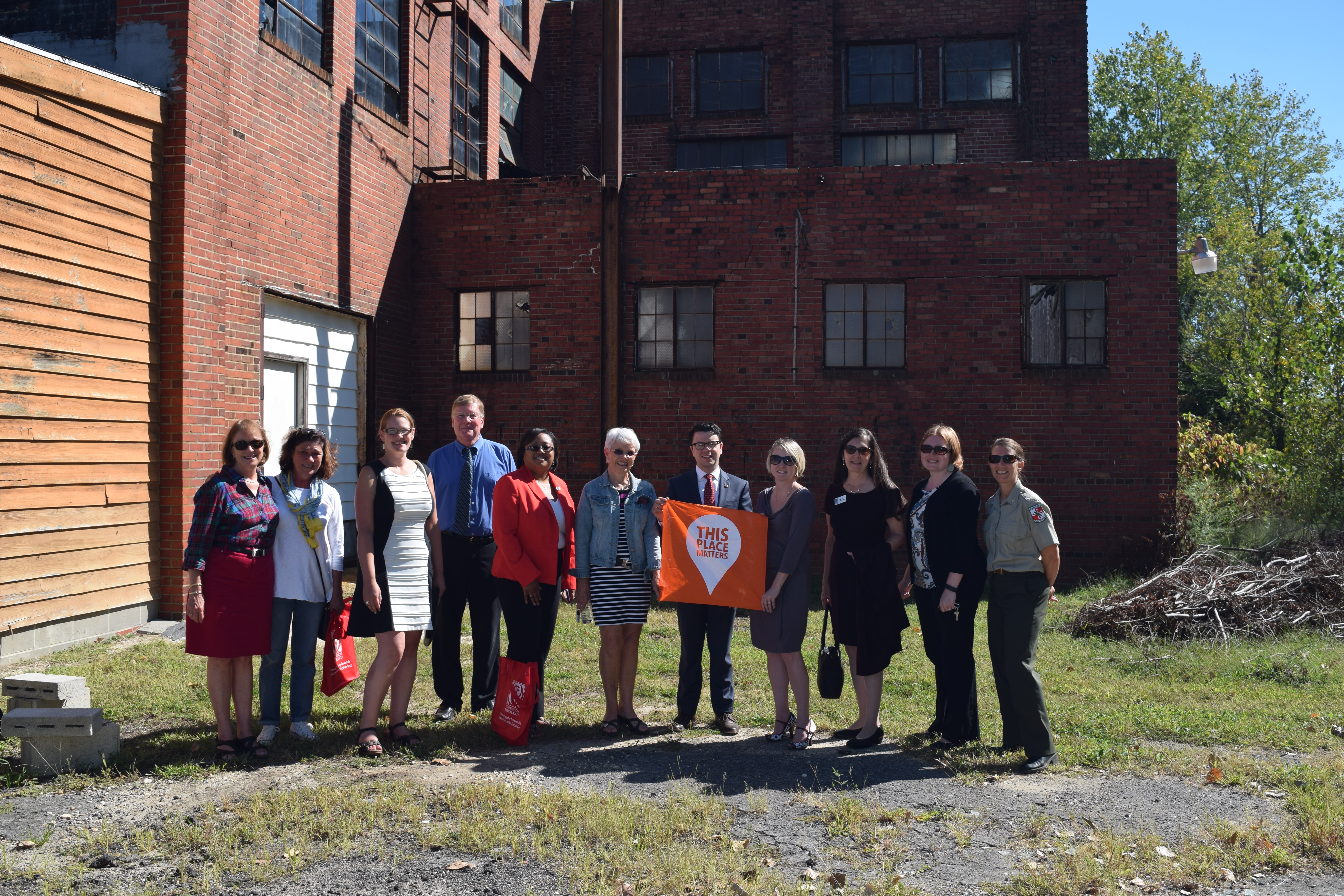 Preservationists at Phillips Packing Plant in Cambridge Maryland