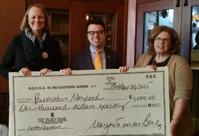 Contribution Check to Preservation Maryland