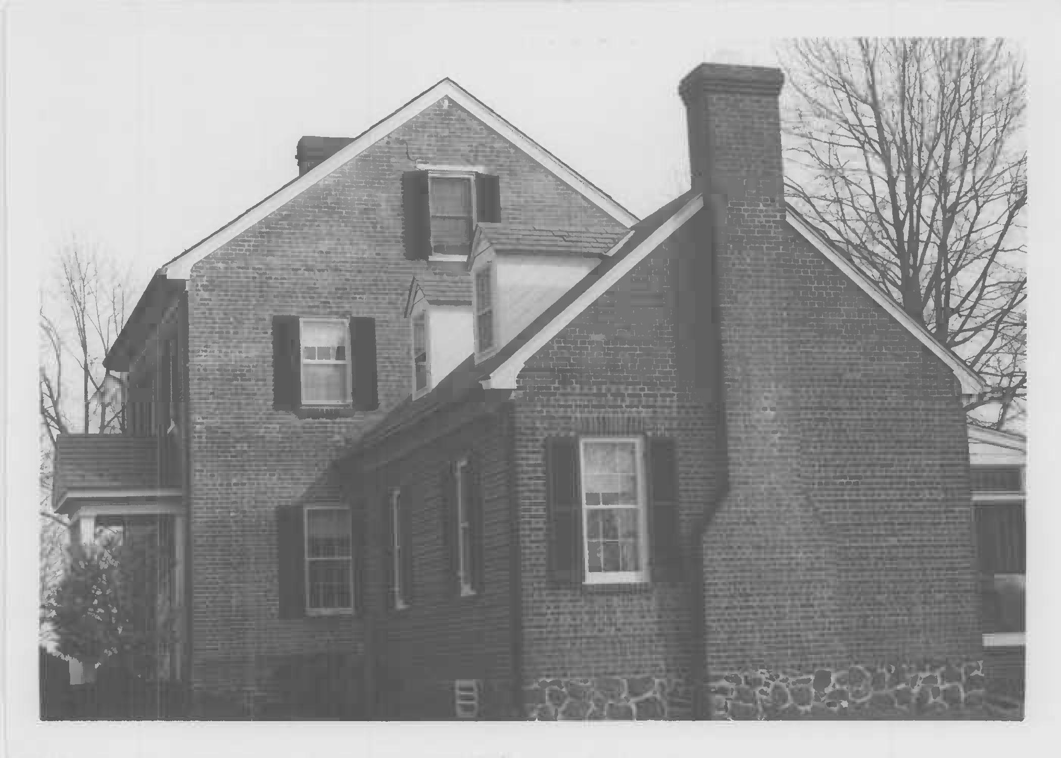 West gable end, Whites Hall in Maryland