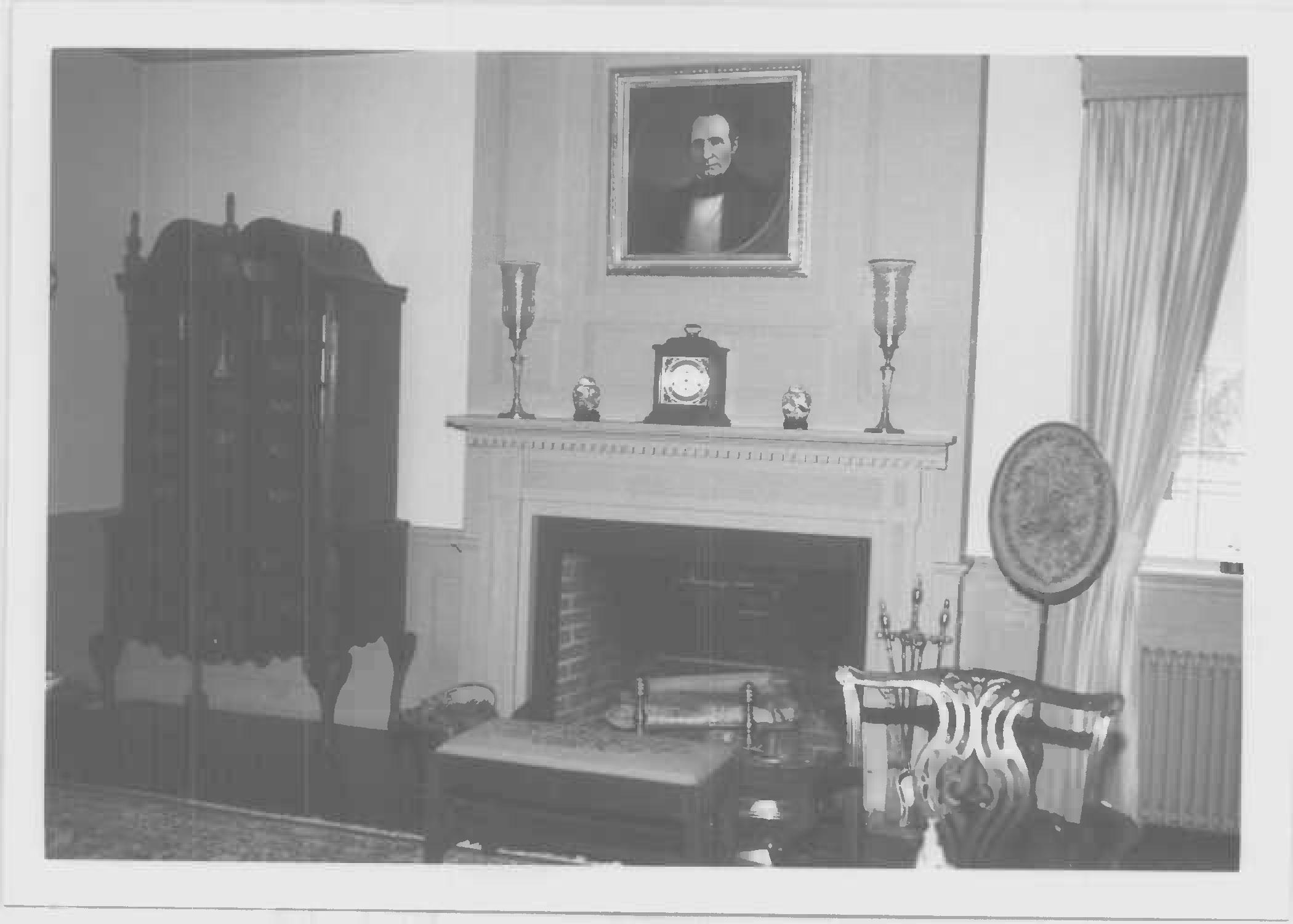 Mantel, west wing, Whites Hall in Maryland