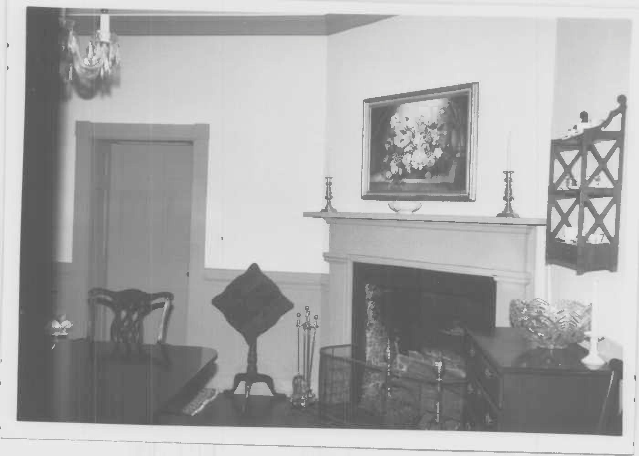 Mantel, north room of main block, first floor, Whites Hall in Maryland