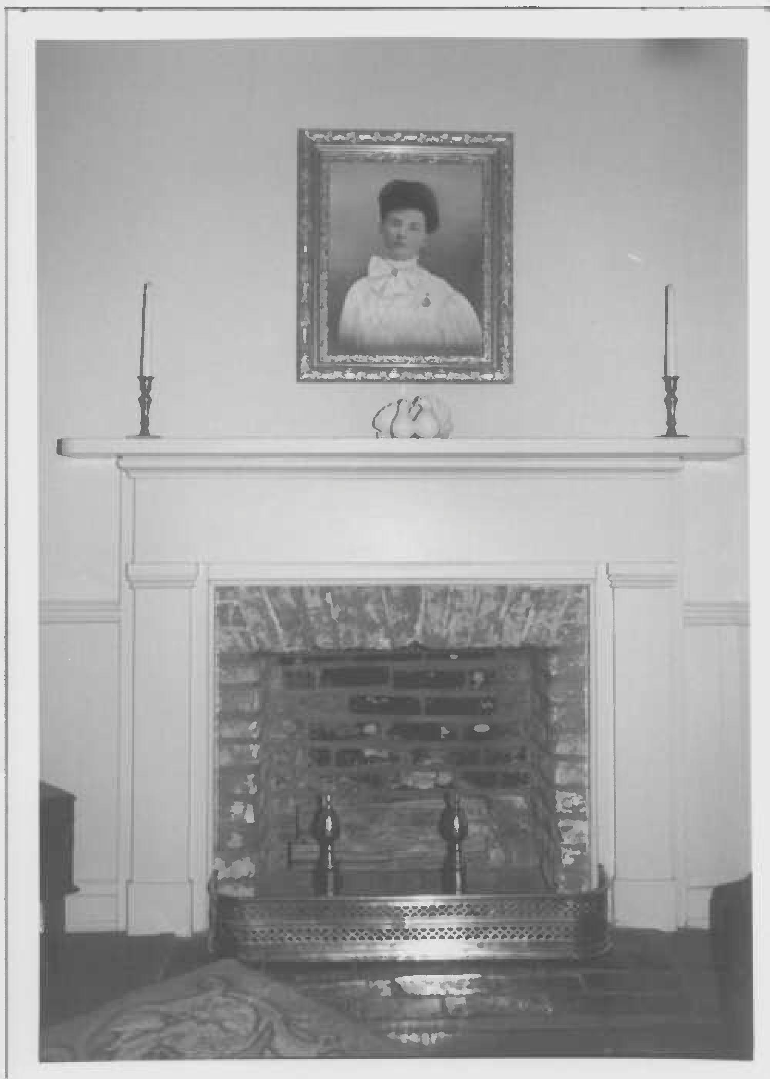 Mantel, north room, second floor of main block, Whites Hall in Maryland