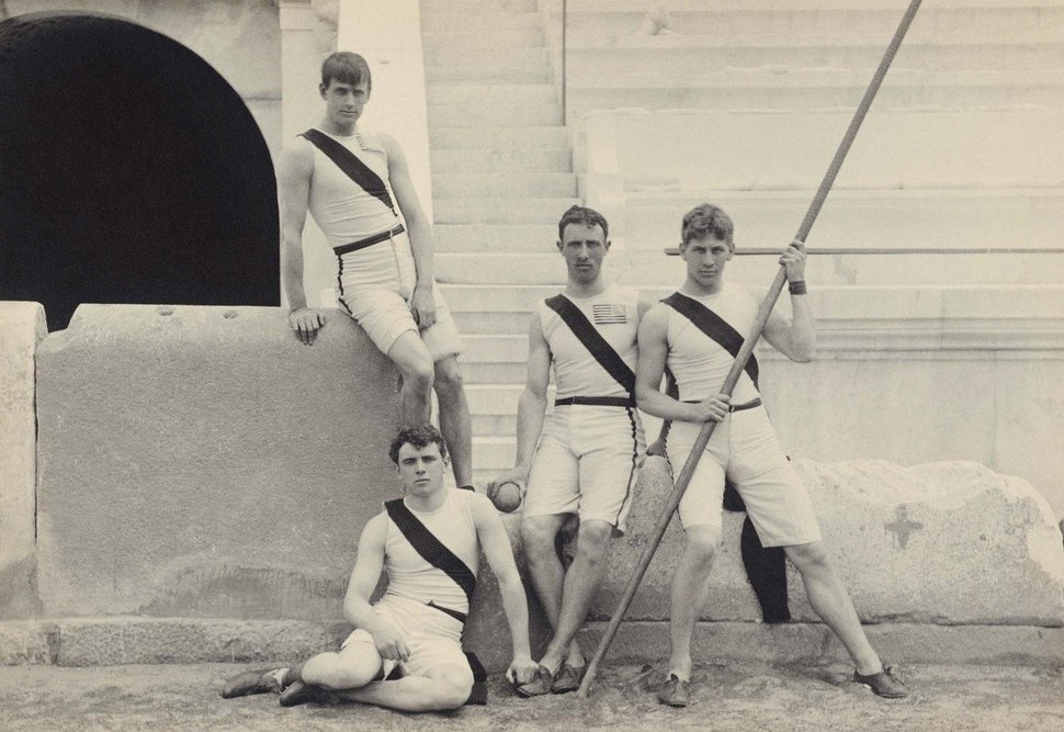 Black and white photograph from the Olympic Games 1896