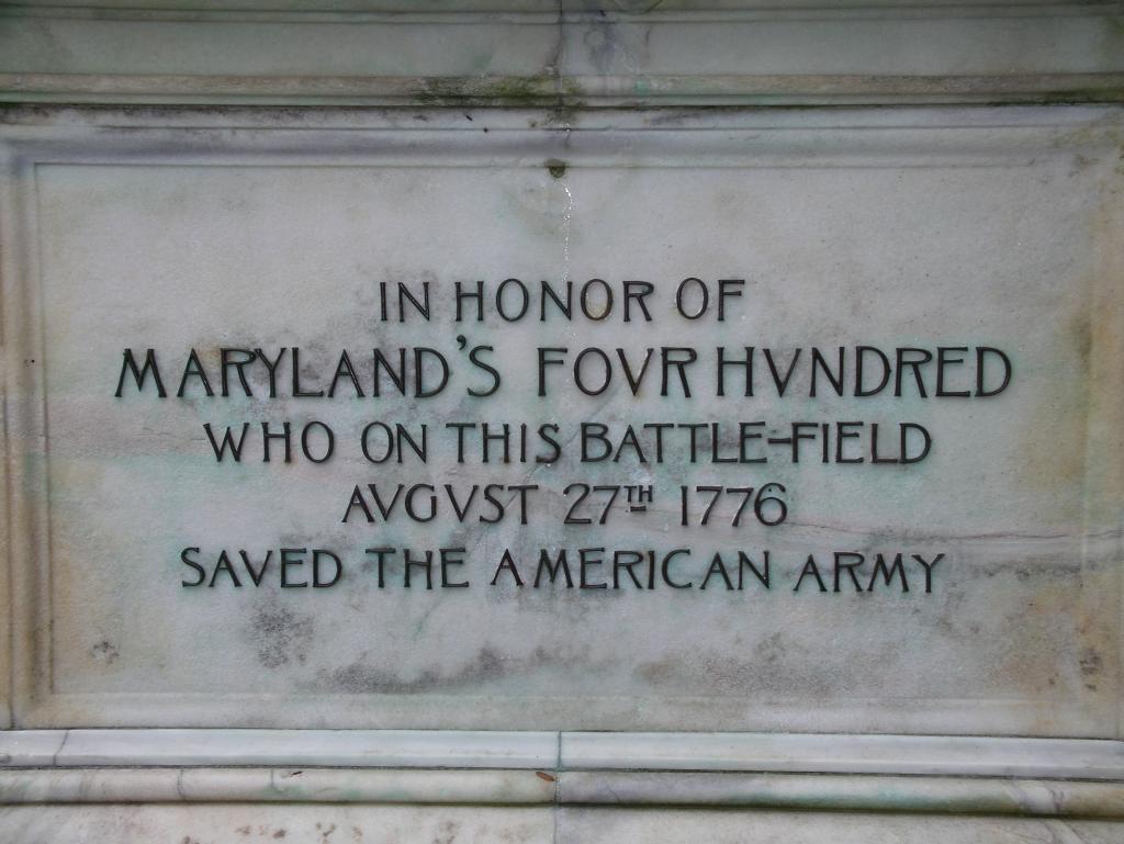 Maryland monument in Brooklyn, New York