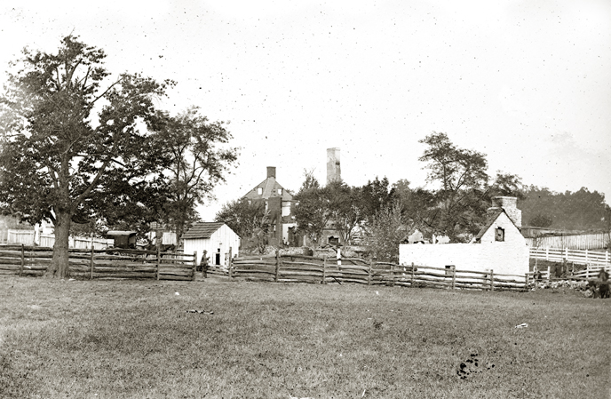 Burned ruins of Mumma Farm.