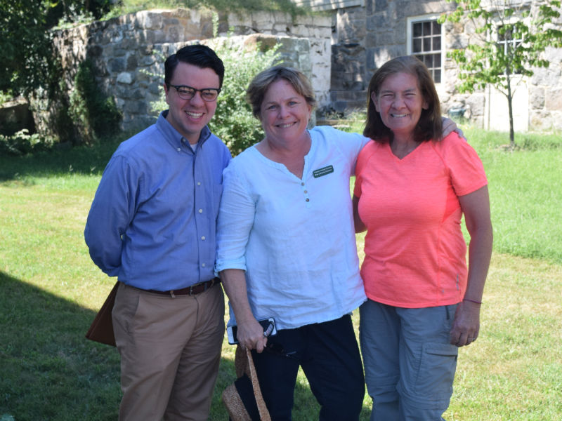 Image of Nicholas Redding with Mary Catherine Cochran, in the Patapsco Heritage Area.