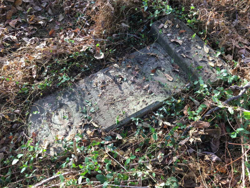 Image of Uncovering buried headstones.