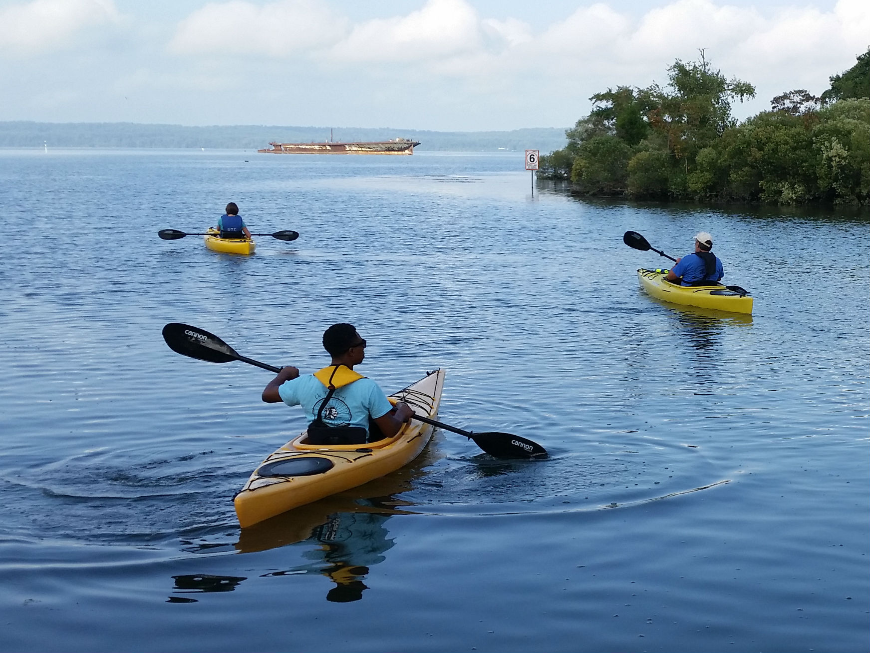 Preservation Maryland tour of Mallows Bay, 2014.