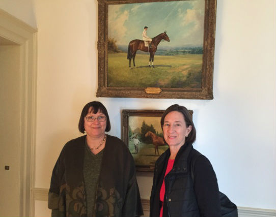 Diane Caslow, and her sister, explore the Belair Stable Museum, 2017