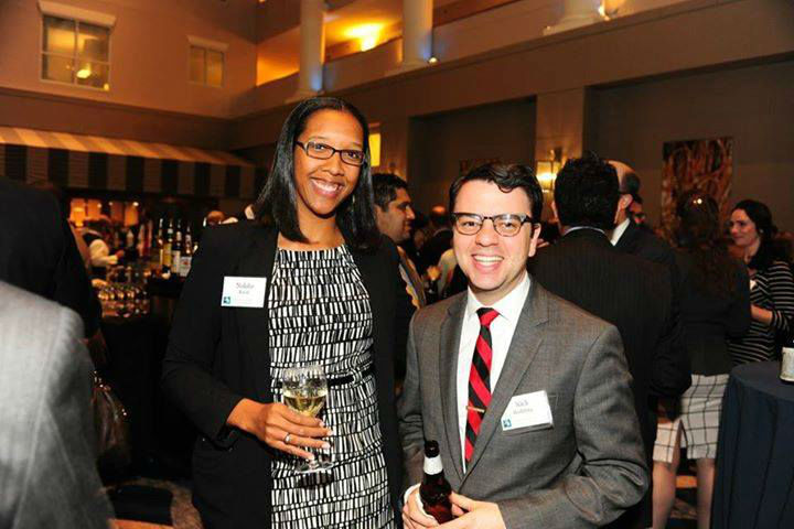 Nakita Reed and Nick Redding at a reception for the Maryland League of Conservation Voters, 2016.