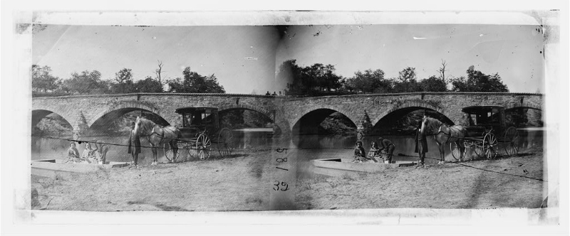 "Picnic party at Antietam Bridge," 1862, by Alexander Gardner. Courtesy of the Library of Congress.