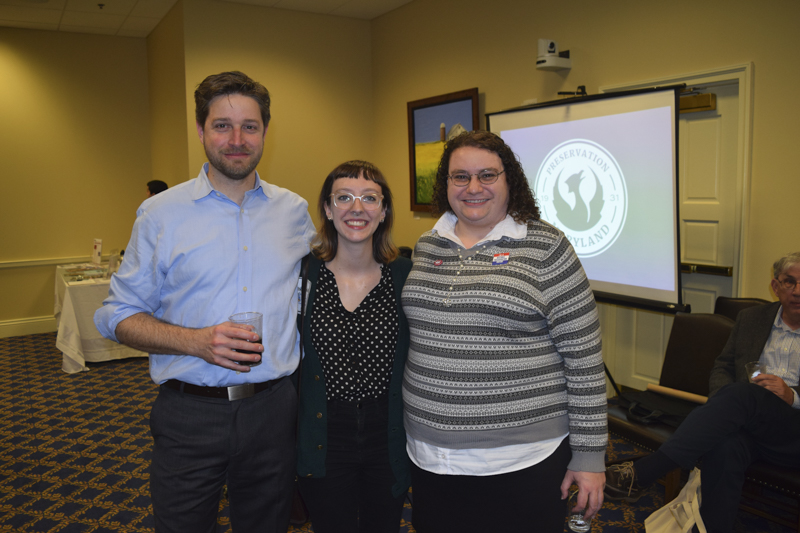 Board President, Tony Azola, with Michelle Eshelman and Sarah Meyers.