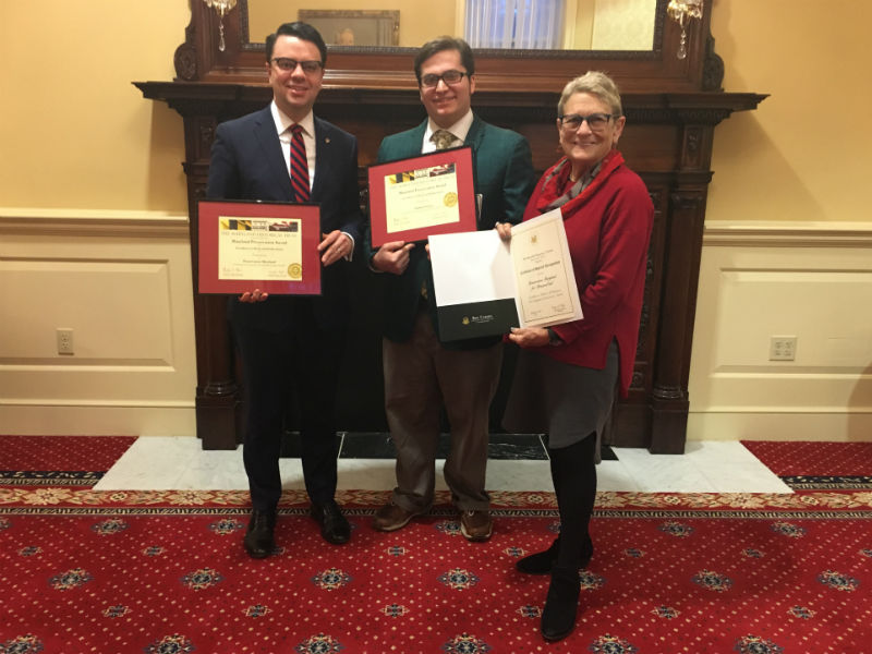 PreserveCast received an award from the Maryland Historical Trust and special recognition from Sen. Ben Cardin.