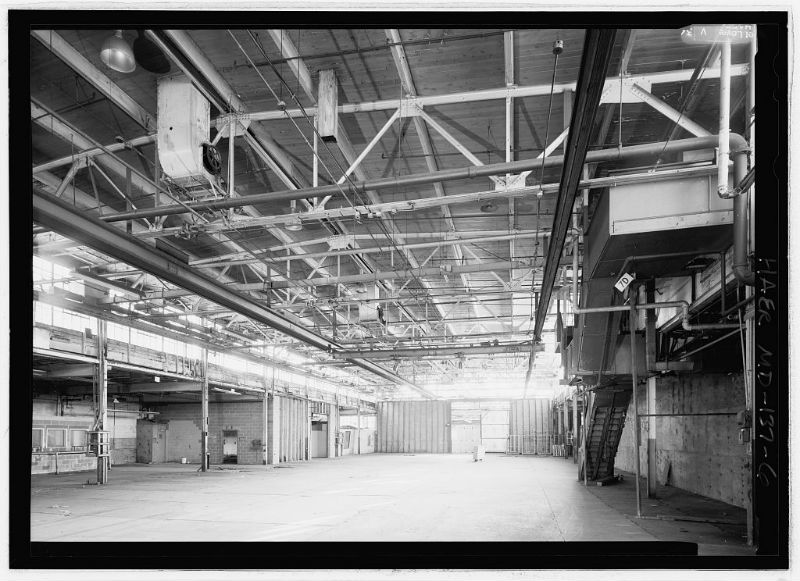 Fairchild and Krieder-Reisner Factory interior, 2005 Photo from Library of Congress.