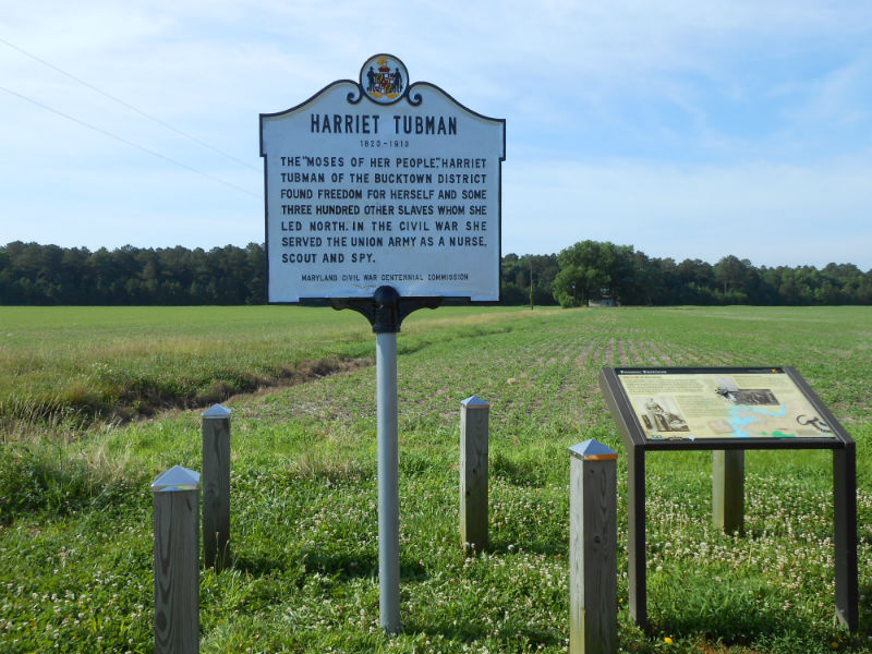 Harriett Tubman highway marker near Buckstown, 2014. Photo from Maryland State Highway Administration.