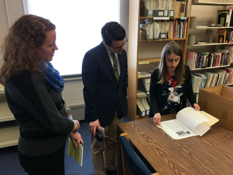 Jen Wachtel and curator, Liz Novara, with Nicholas Redding, 2017.