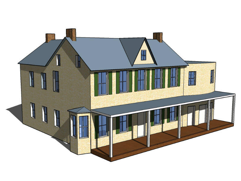 SketchUp model of Shafer Farm by Michelle Eshelman.