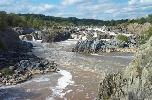 Great Falls in the summer. Photo from the National Park Service.