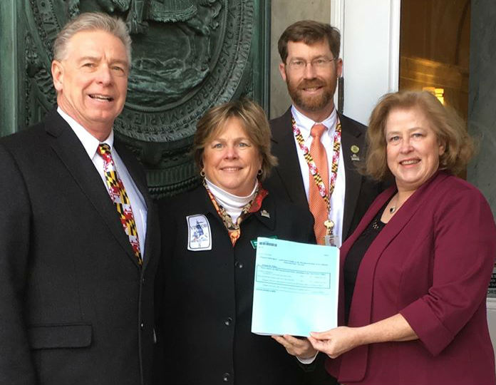 Sen. Brett Wilson with Heritage Area representatives, 2017.