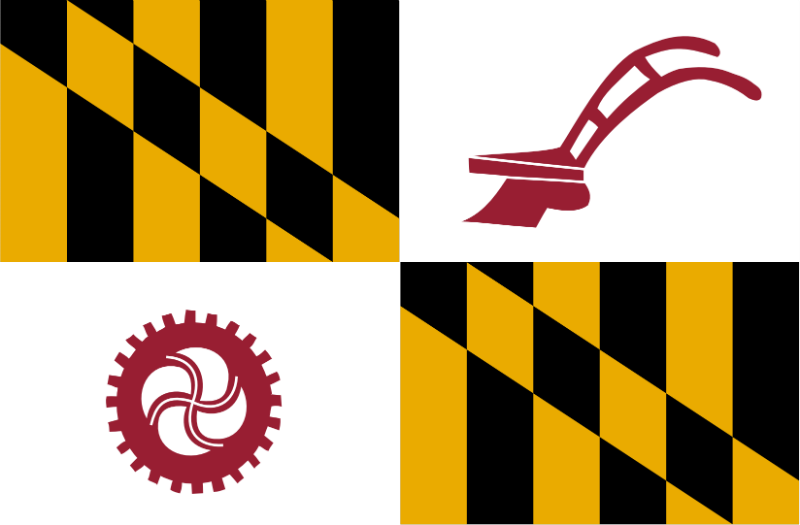 Flag of Baltimore County, Maryland.