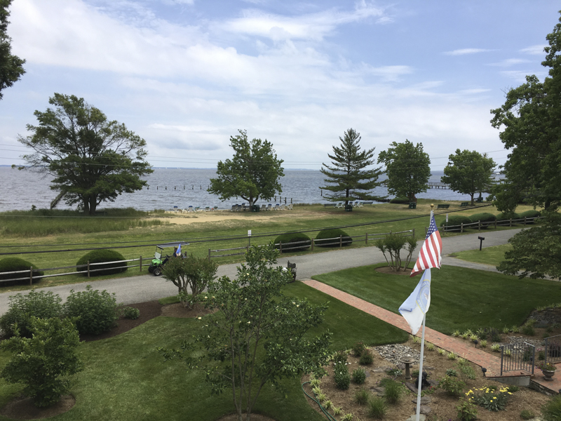 View of the Chesapeake Bay and Highland Beach from the Douglass House.