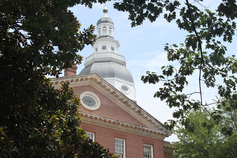 Maryland's historic statehouse, ca. 1772.