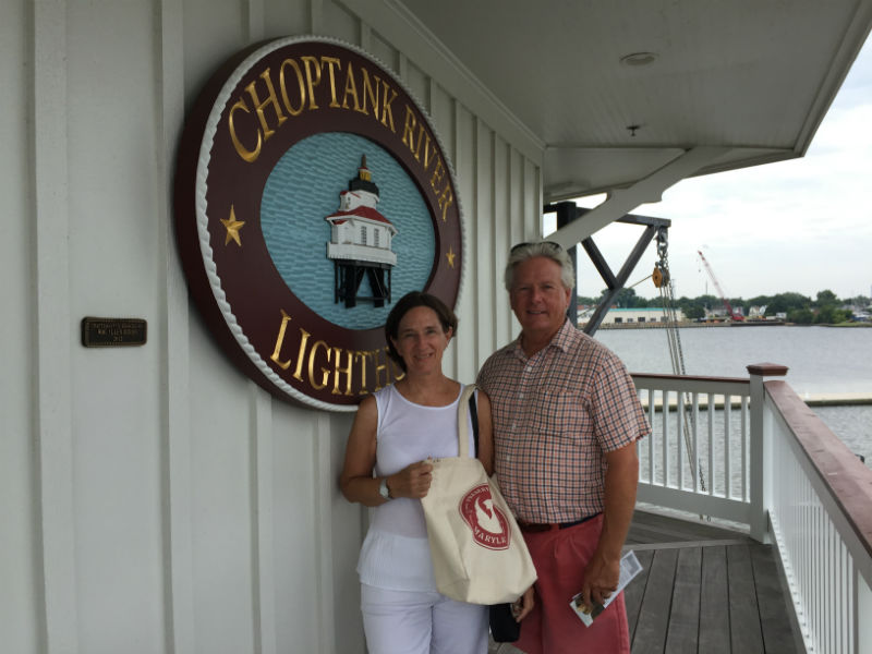 Diane and Jeff Caslow at the Choptank River Lighthouse, 2017.