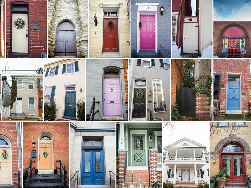 Doors of Frederick collage. Photos by Mary Kate Battles.