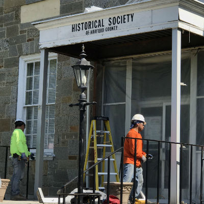 Removal on non-historic vestibule, 2017.