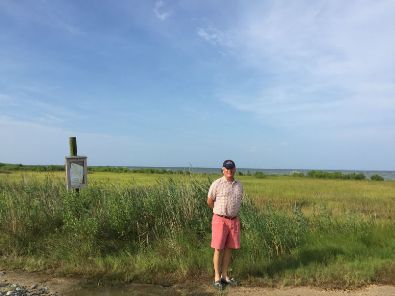 Jeff Caslow in the historic marsh landscape of Dorchester County, 2017.