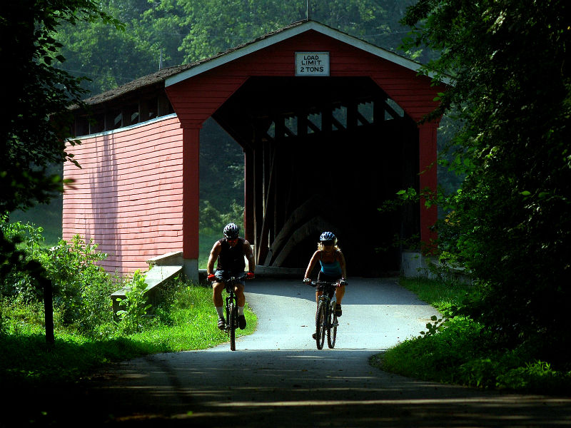 Cyclists in Fair Hill Natural Resource Management Area. Photo by Maryland Department of Natural Resources.