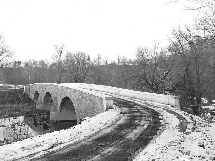 Booth's Mill Bridge in Washington County, 1938. Photo from the Maryland Department of Transportation.