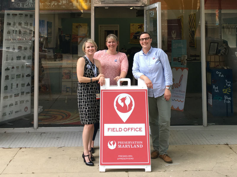 Director of Communications, Meagan Baco, with colleagues from Heart of the Chesapeake Heritage Area and Downtown Cambridge Main Street, 2018.