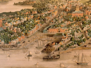 Bird's eye view of Annapolis, 1853.