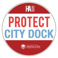 Logo reading "Protect City Dock"