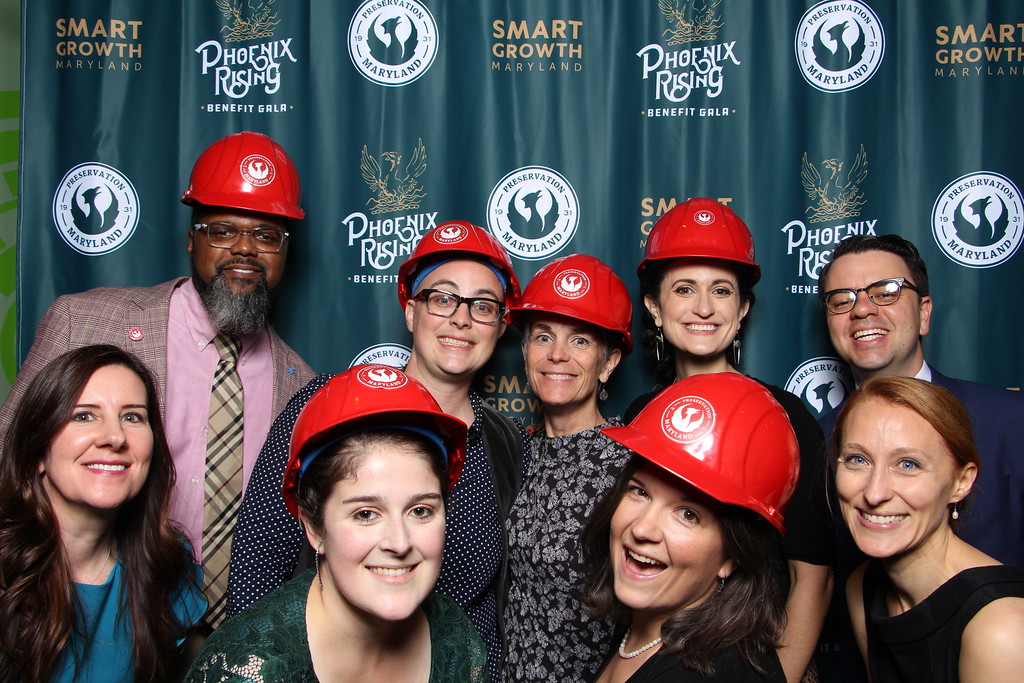 Preservation Maryland staff at our Phoenix Rising gala, October 2019.