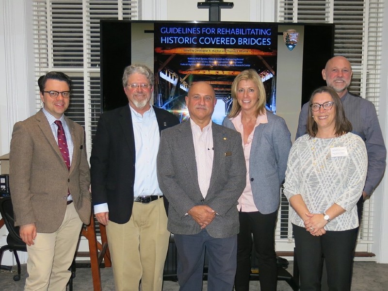 At the reception, Nicholas Redding, Christoper Marsom, Tom Vitanza, Joy Beasley, Aimee Jorjani, Dana Lockett, December 2019.