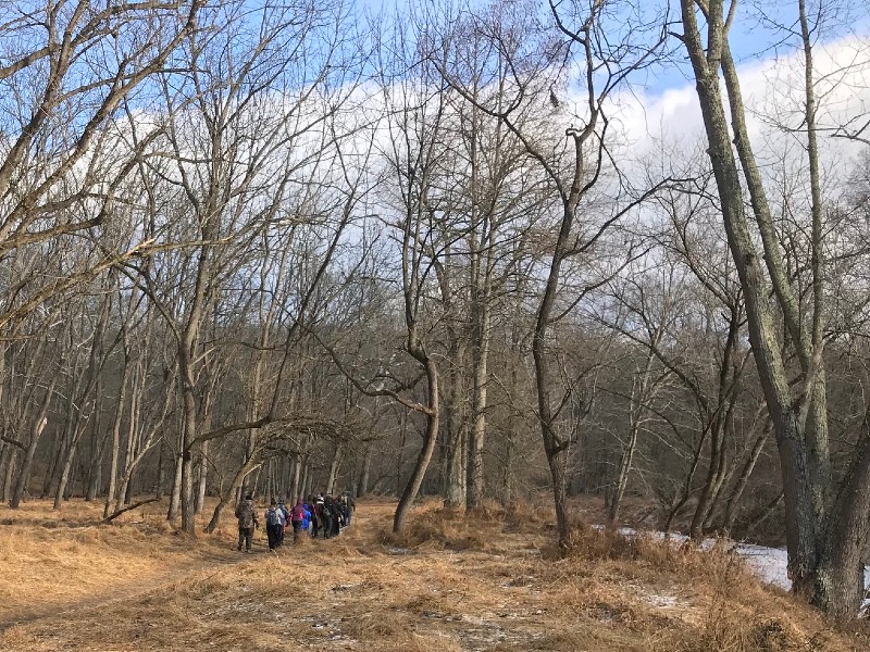 First day hikers in the Patapsco Valley. Photo from Maryland Department of Natural Resources.