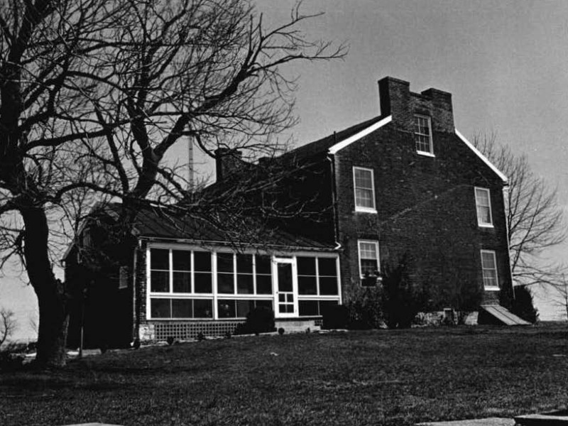 The historic Stouffer-Roney Farm in Hagerstown, Maryland is slated for demolition. Photo from Maryland HIstorical Trust, ca. 1970.