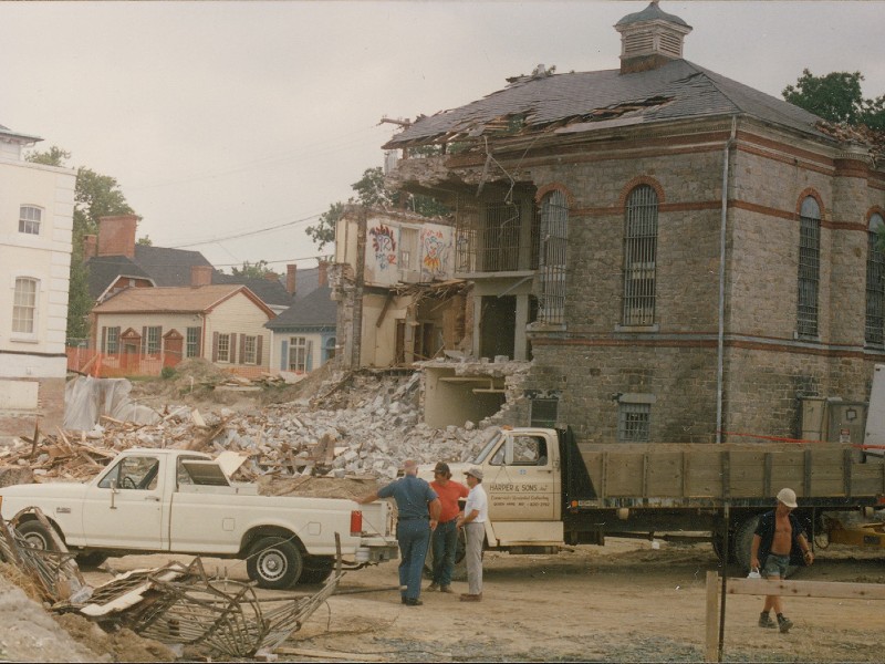 Demolition of the Dorchester County Jail.