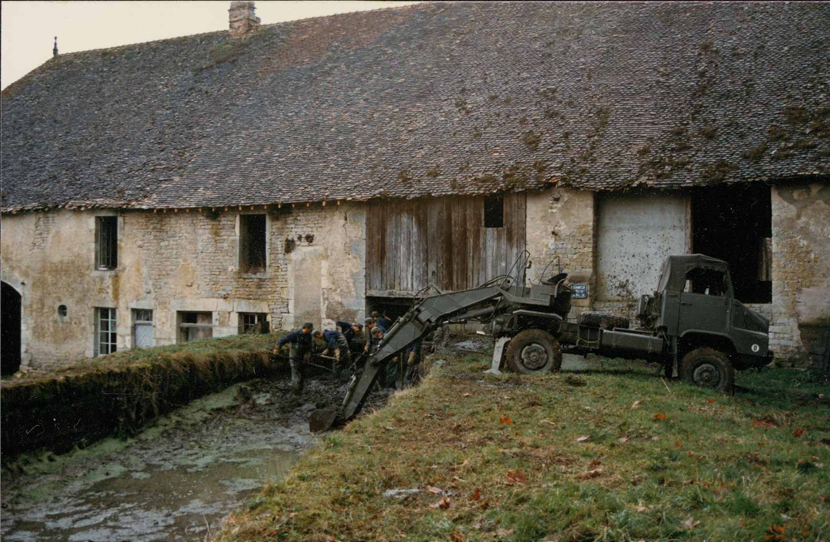 A view of a barn in France during a Preservation Maryland trip in 1987.