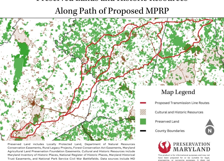 Preservation Maryland Opposes Route of Maryland Piedmont Reliability Project Through Historic Resources & Conserved Lands